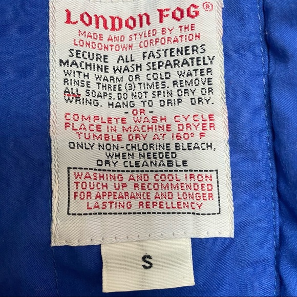 Vintage London Fog Pink Blue Puffer Jacket Warm Winter Coat womens size small - Picture 6 of 10